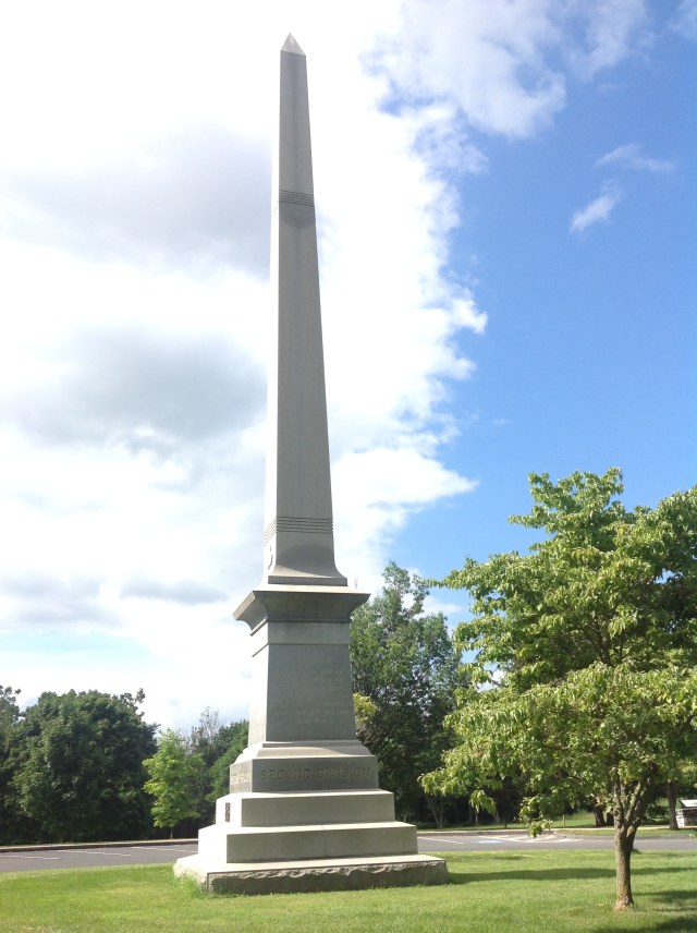 Antietam Ohio Monument by the West Woods.