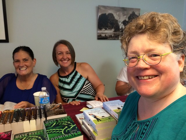 Maya Banks and Kendra Castle maya banks.com and kendraleighcastle.com. I've been listening to Maya Banks audiobooks for some time now too. I found her books from a TTPBooks.com virtual signing. She tells it like it is and covers the battlefields of today. I havn't had a chance to read Kendra's book yet - but I have it in my box to unpack (hard to carry on the plane so I shipped them all back home. Lisa gave me the tip to ship book rate and it helps with cost - thanks Lisa Scottoline — with Kendra Leigh Castle (Author) in Boonsboro, Maryland.